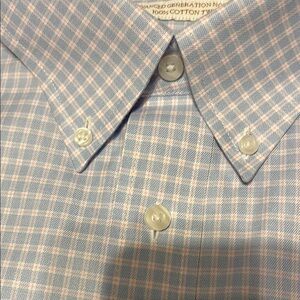 Gold Label Roundtree & yorke Men's Blue Checkered Shirt